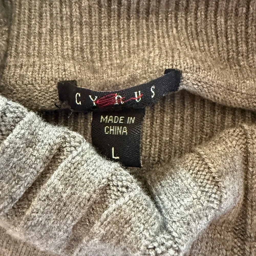 Cyrus Heather Gray Turtleneck Sweater